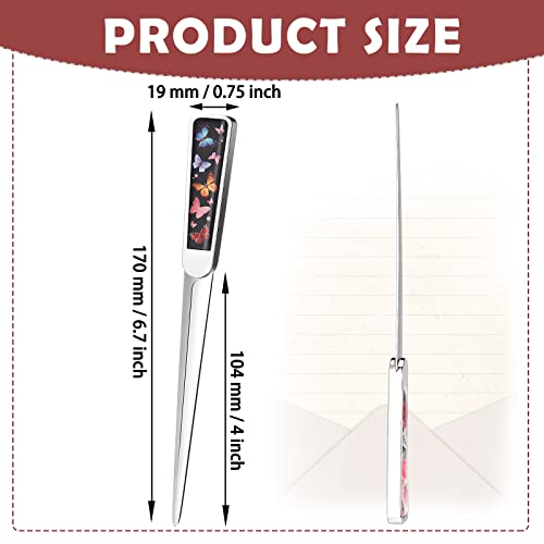 Chuangdi Vintage Style Letter Opener Set - 4 Pcs Stainless Steel Envelope Slitter with Elegant Design