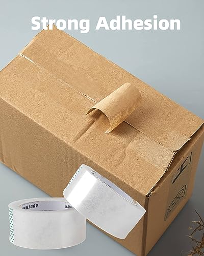 AUDTMWH Packing Tape Refills Clear 1.88" x 60 Yards, 2 Rolls - 120 Yards Total