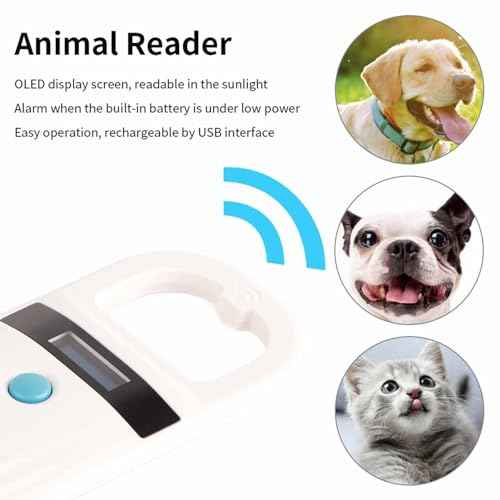 Microchip Scanner, Pet Microchips Scanner, Microchip Reader, for Dogs, Cats, Animal Management, Resource Management