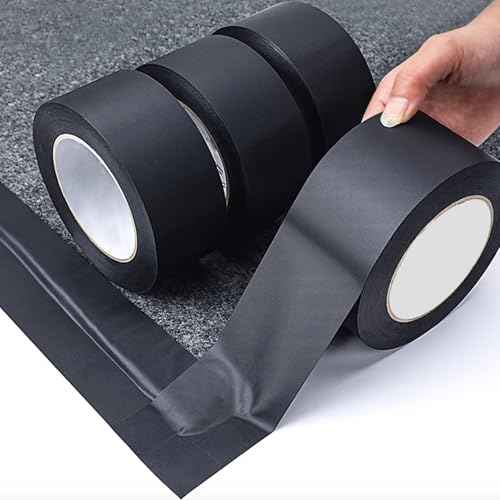 3-Pack Duct Tape Heavy Duty Black Waterproof, 66 Yards x 1.88 Inch Total Strong Adhesive Duct Tape No Residue Bulk for Home Use, DIY, Projects, Outdoor Repairs Tear by Hand