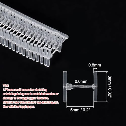 uxcell 2000pcs 5mm Tag Pins for Fine Tagging Guns, Transparent Garment Barbs for Clothing