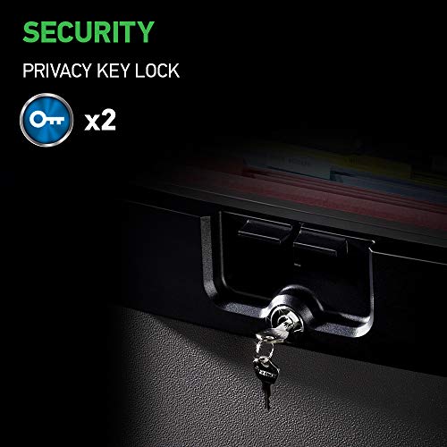 SentrySafe Black Fireproof Waterproof Safe with Key Lock, File & Document Storage – Model HD4100 (14.3 x 15.5 x 13.5 inches)