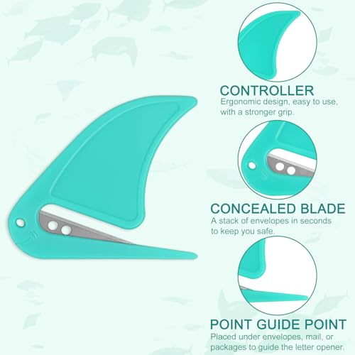 ZUFECY 4-Pack Portable Envelope Openers with Sharp Blades Office Mail Cutters