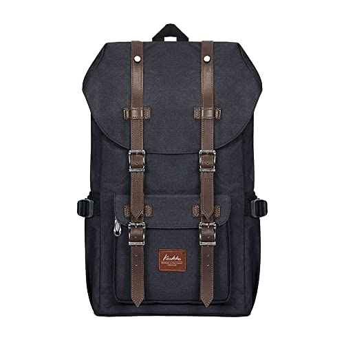 KAUKKO Travel Laptop Backpack, Outdoor Rucksack, Casual backpack Fits 15.6"(Oxford Black)