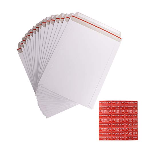 Self Seal 9x12 Inch Photo & Document Mailers - White, 100 Pack