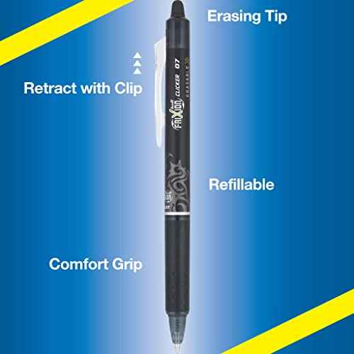 Pilot FriXion Clicker Erasable Gel Pens, Fine Point (0.7mm), Burgundy Ink, 14-Pack - Refillable, Smooth Writing Pens for School, Journaling, and Office Use