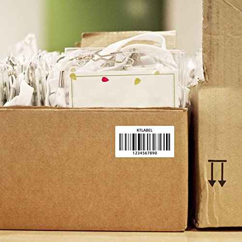 KingTac 3-Proof 1" Core(12,000 Labels) 2.25" X 1.25¡± Direct Thermal Labels - 12 Rolls,1000/Roll, Perforated Stickers for Barcode Address, Compatible with Zebra & Rollo & MUNBYN Desktop Printer
