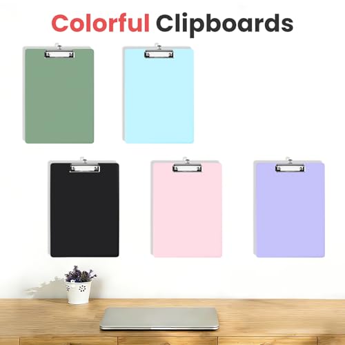 Sooez 2-Pack Colored Clipboard Hardboard 8.5 x 11, Purple & Pink