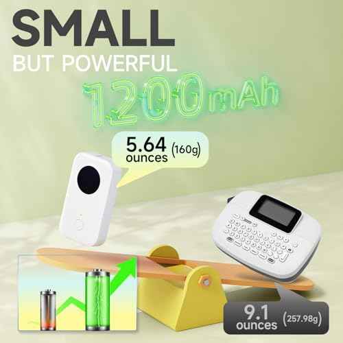 Phomemo D30 Label Maker Machine,Bluetooth Portable Label Markers, Essentials, Sticker Printer,Label Printer for School Office Home Organization (USB Rechargeable)-White