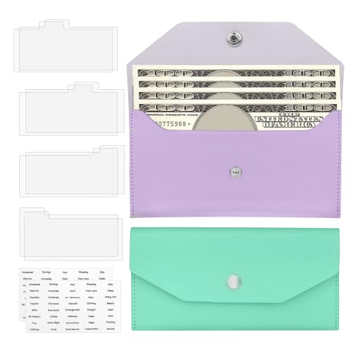 Actacve Reusable Cash Wallets for Women with Purple and Green Variants – Money Organizer with Cash Envelopes