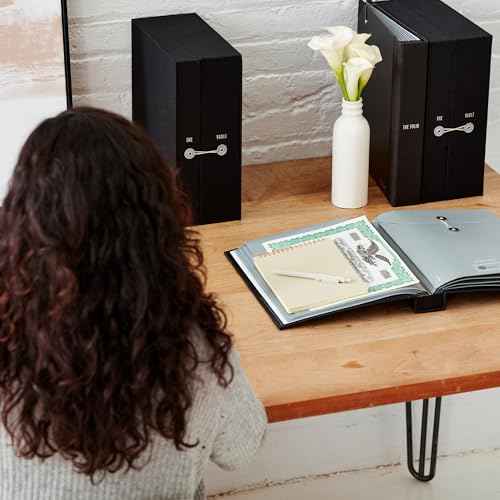 Savor | 2025 Edition The Folio¢â Document Organizer | Custom Dyed Cloth-Bound Expanding File for Important Papers, Passports, Birth Certificates & More | Ideal for Home Organization & Graduation Gift