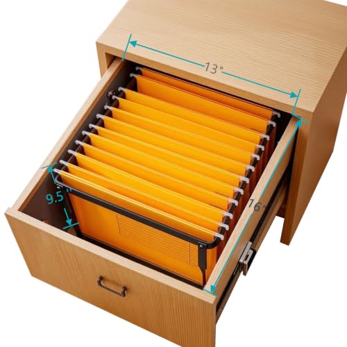 Hanging File Folder Frame for Desk Drawer - Black, 11-3/4" Letter Folders