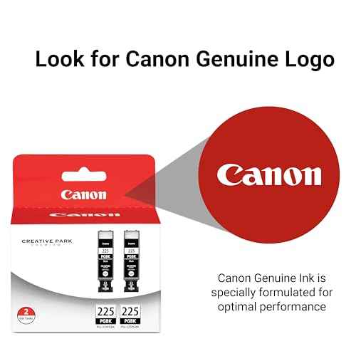 Canon PGI-225 Genuine Black Twin Pack, Compatible with iP4820, MG5220, MG5120, MG6120, MG8120, MX882, iX6520, iP4920, MG5320, MG6220, MG8220, and MX892 Printers
