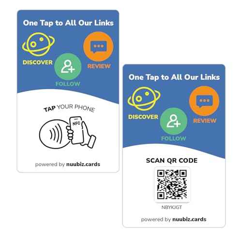 Multi-Link Review Tap Card & Social Media Sign (5 pack) ? NFC & QR Code Sign- Follow Us & Review Us Card | Connect All Your Links: Reviews, Instagram, Facebook & Booking | No App, No Sub