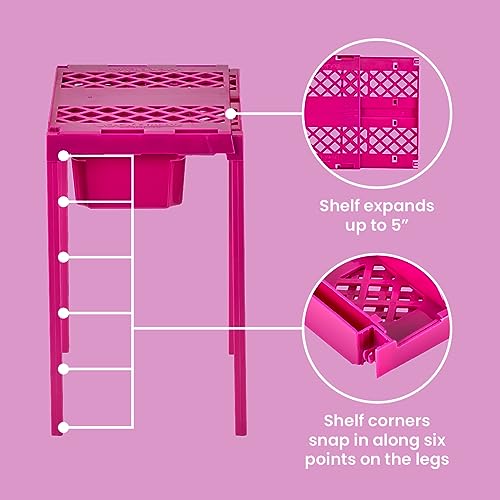 LockerMate Adjust-A-Shelf Locker Shelf & Organizer, Extends to Fit