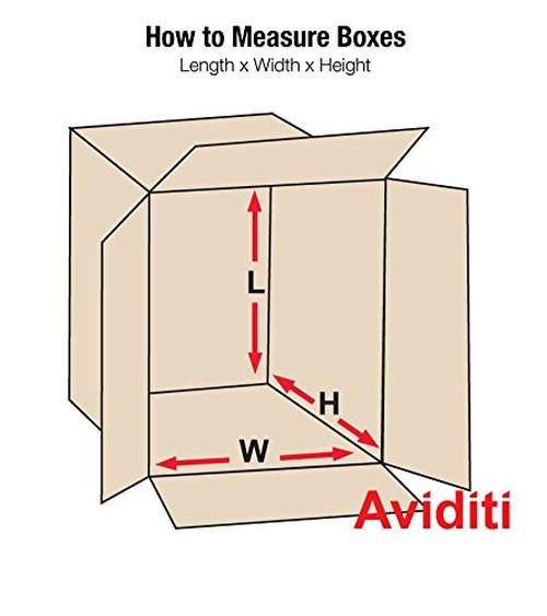 Aviditi HD201614 Heavy-Duty Single Wall Corrugated Cardboard Box, 20" L x 16" W x 14" H, Kraft, for Shipping, Packing and Moving (Pack of 15)