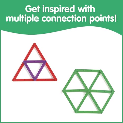 GeoStix Deluxe Geometry Set with Shape Construction & Angles for Kids
