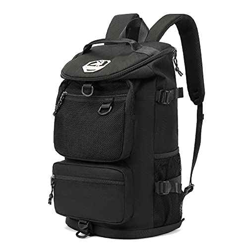 Kalesi Gym Duffle Bag Backpack 4-Way Waterproof with Shoes Compartment for travel Sport Hiking laptop (Black)