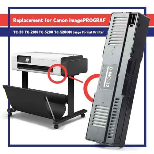 MC-32 Maintenance Cartridge Replacement for Canon imagePROGRAF TC-20 TC-20M TC-5200 TC-5200M Large Format Printer, Upgraded MC32 Waste Ink Cartridges Maintenace Tank