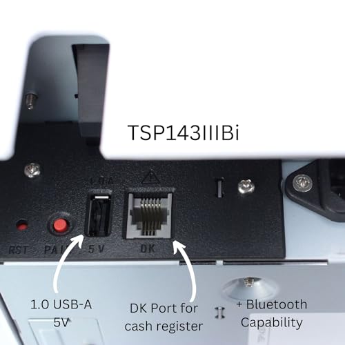 Star Micronics TSP143IIIBi Bluetooth Thermal Receipt Printer Gray - iOS, Android, Windows