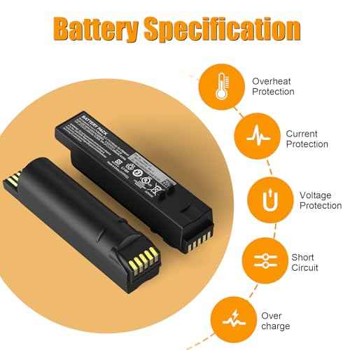 Zebra DS8178 Scanner Battery, Replacement 2500mAh Li-ion Battery for DS8100 Series (BTRY-DS81EAB0E-00/82-176890-01), Compatible with DS8178, DS8100, DS8170, DS6878-SR Scanners