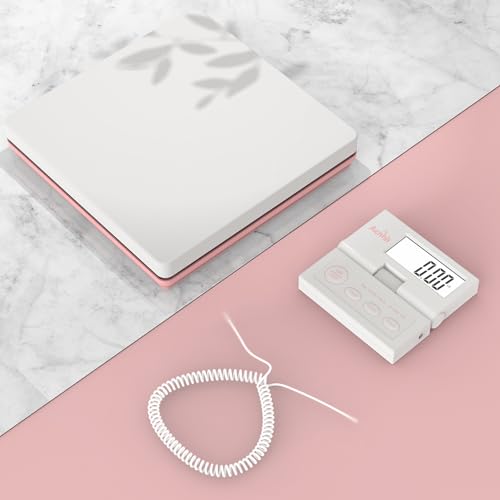 Postal Scales for Shipping, 110LB(50KG) Scale for Package, Three Functions: Tare,Mode and Hold, Individual Flexible Panel,with Manual and Adapter