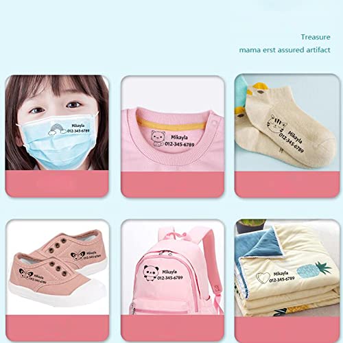 Waterproof Name Stamp for Clothes & School Uniforms - Personalized Signature Stamp