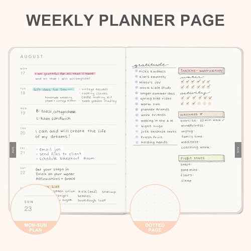 And Per Se 2026 Planner with Pattern-Daily, Weekly & 15-Monthly Leather Hardcover Planner, 5.7" x 8", Daily Schedule, Monthly Tabs, 100 GSM Thick Paper, Back Pocket(Botanical Floral)