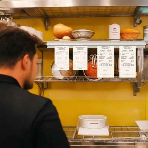 CjgyzTicket Holder for Restaurant, 36/48/60 inches, Restaurant Order Holder£¬Durable and Easy to use, Suitable for Commercial Kitchens, cafes, Fast-Food(36 Inch, 2 Pcs) (36 Inch)