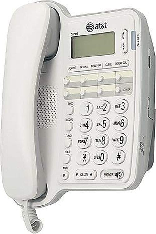 AT&T CL2909 Corded Phone with Speakerphone and Caller ID/Call Waiting, White