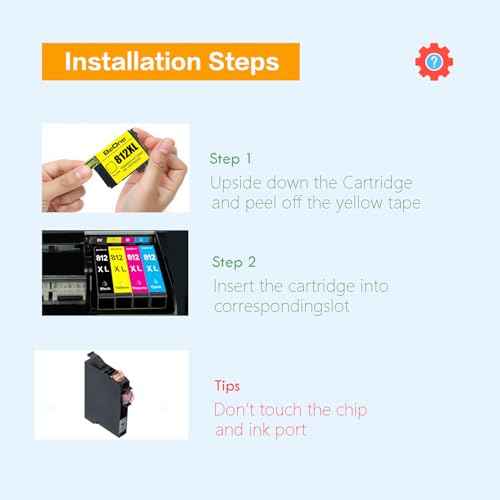 BeOne 812XL Ink Cartridges Combo Pack High Yield Remanufactured Replacement for 812xl Ink Cartridge Epson 812 812 XL Ink Cartridges for Epson WF-7840 WF-7820 WF-7310 EC-C7000 Printer (5 Pack)