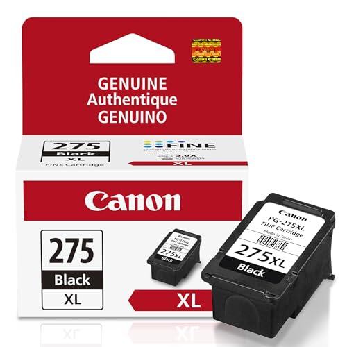 Canon PG-275 XL Genuine Black Ink Cartridge, Compatible with TS3520/3522, TR4720/4722, TS3720/3722