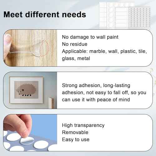 360pcs Nano Double Sided Tape for Wall 0.8" Sticky Dots Mounting Putty Two Sided Adhesive Museum Putty Multi-Shape Sticky Tack No Traces - Crafts Poster Decoration Picture Hanging Crafting Party