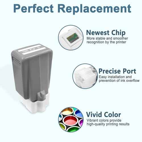 PFI-1000 Ink Cartridge PFI-1000 GY Compatible with Canon imagePROGRAF PRO 1000 Printer PFI1000 Ink Tank (1-Pack, Gray)