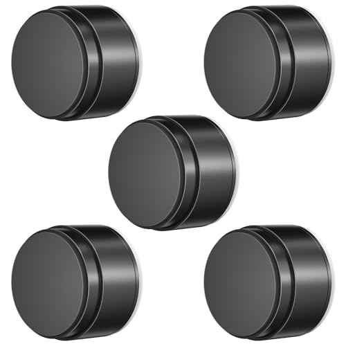 5PCS Door Stoppers for Wall Protector with Adhesive, Aluminum Door Knob Wall Protector, Spring Shock Absorption Technology, Door Bumpers for Walls, 1.38" Diameter, 0.94" Thickness