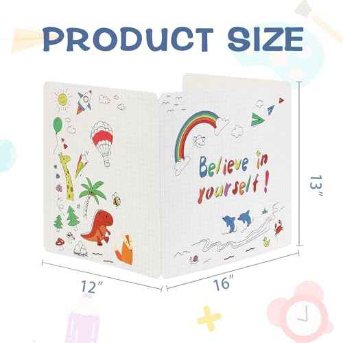 Privacy Boards for Student, 12 Pcs Desk Dividers for Students, Cardboard Privacy Folders, Privacy Shield Folder Boards, Classroom Divider Shield for School Teachers Home (Believe in Yourself)