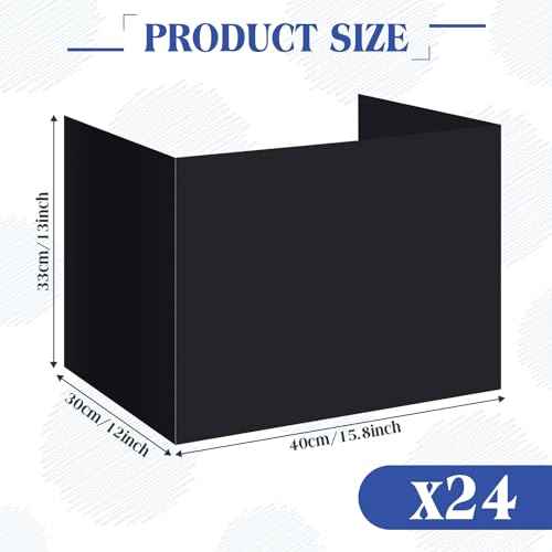 Crtiin 24 Pcs Privacy Folders for Students Desk Dividers Standard School Privacy Cardboard Board Testing Dividers Shield for Classroom Teacher Supplies Keep Eyes from roving(Stylish)