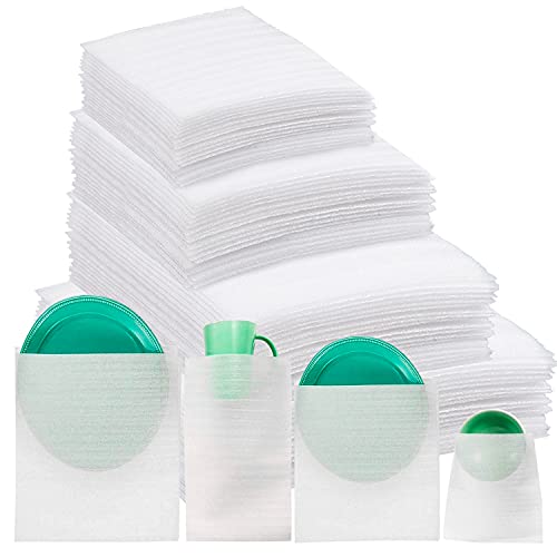 Foam Pouches & Wrap Sheets,4 Sizes 80 Count Sheets Cushioning for