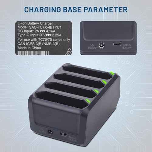 BT-000318 2 Pack Replacement Batteries for Zebra for Symbol TC70 TC70X TC700H TC700K TC72 TC75 TC75X TC75EK TC75AH TC75GK TC77 TC77HL TC20XL BT-000318-01 BTRY-TC70X-46MA1-01 Barcode Scanner Battery