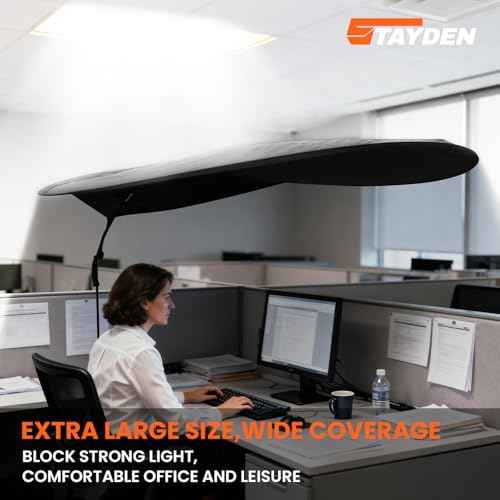 Office Cubicle and Desk Shade, Suitable for Cubicle to Block Light and Privacy Protection Cubicle Light Shield Black Diameter 65 inches (Black)