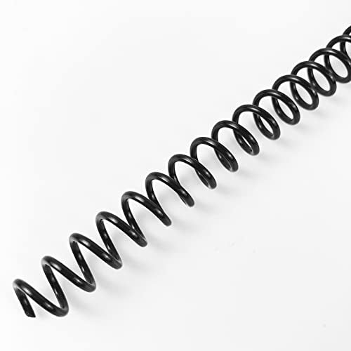 Binditek 8mm Plastic Spiral Binding Coils 4:1 Pitch 100 Pack Black - Fits Letter Size Projects