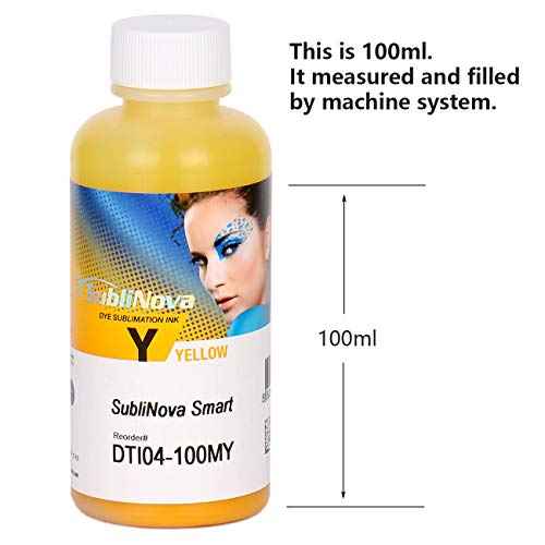 NUGU 6 X 100ml Sublimation Ink, High Density Professional Dye Sublimation Ink, Made by in Korea, for Inkjet Printers, Heat Transfer on Mugs, t-Shirts, Phone Case etc. (6 Color) Refill Bottles Set