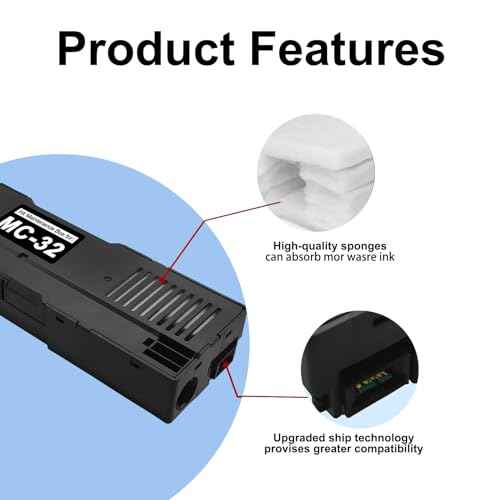 MC-32 MC 32 Maintenance Cartridge Replacement for Canon imagePROGRAF TC-20 TC-20M TC-5200 TC-5200M Large Format Printer