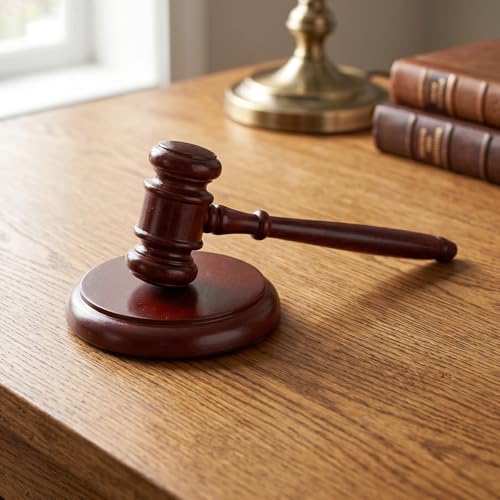 Handcrafted Walnut Gavel Set with Sound Block for Legal & Ceremonial Use