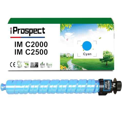 IM C2000 IM C2500 Toner Cartridge Cyan High Capacity IMC2000 IMC2500 Compatible Replacement for Ricoh IM C2000 IM C2500 Printers, 842310 Toner Cartridge (1-Pack, Cyan)