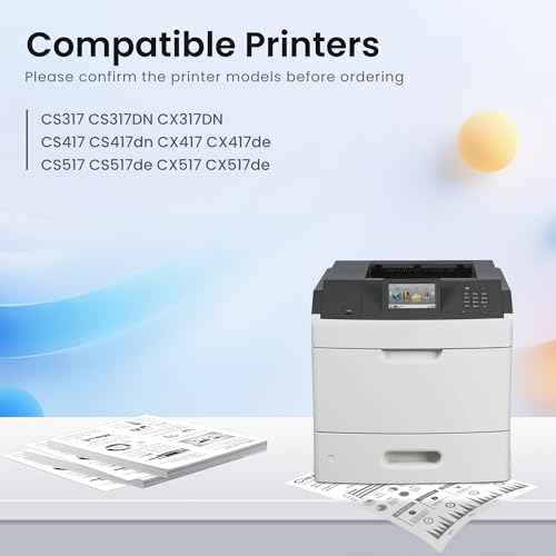 GREENBOX Remanufactured CS417dn Toner Cartridge Replacement for Lexmark 71B1HK0 High Yield Toner for CS417 CS417dn CX417 CX417de CS317 CS317dn CX317dn CS517de CX517 CX517de (1 Black, 6,000 Pages)