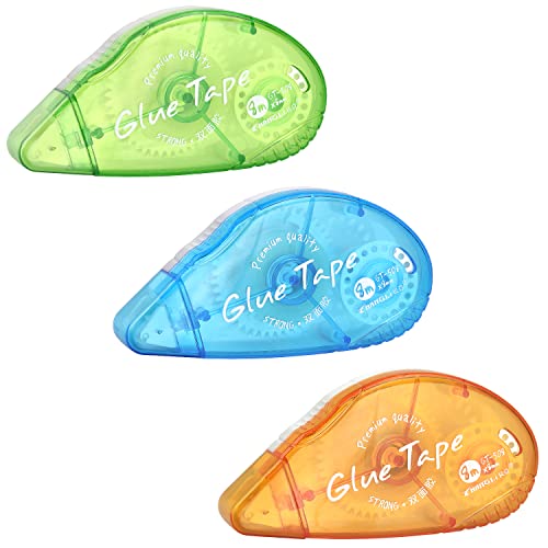 Tamaki 3-Pack Double Sided Tape Roller for Scrapbooking & Photos