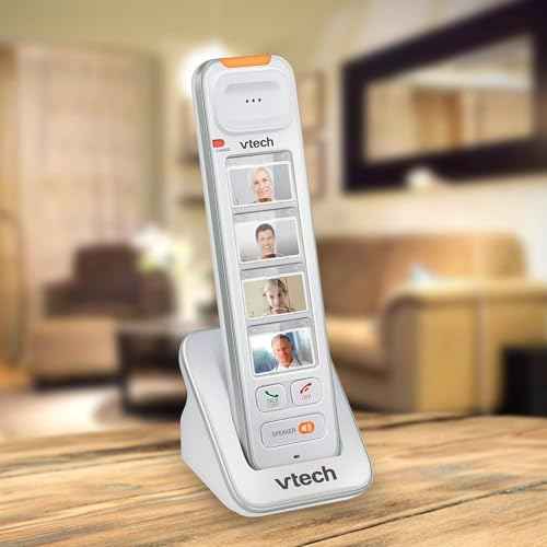 VTech SN5307 Amplified Photo DIAL Accessory Handset with Big Buttons & Large Display for SN5127 & SN5147 Senior Phone Systems, Photo Dial Handset, Cordless Phone System