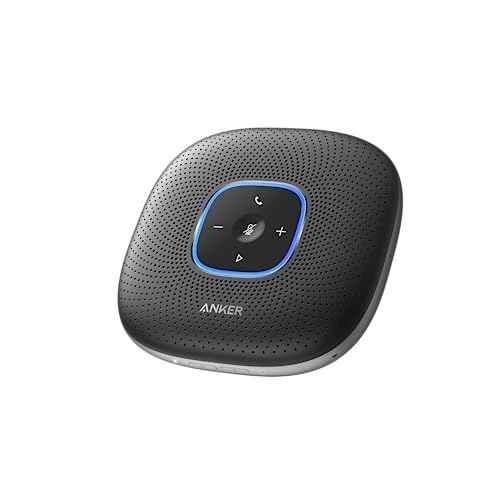 Anker PowerConf Speakerphone, Zoom Certified Conference Speaker with 6 Mics, 360¡Æ Enhanced Voice Pickup, 24H Call Time, Bluetooth 5.3, USB C, Compatible with Leading Platforms for Personal Workspaces