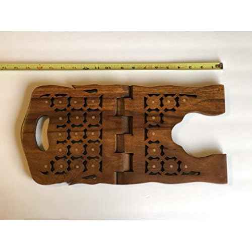 YOUNI - Wooden Quran Folding Stand/Rahel/Holder Book. ???? ???? ???? (Large 8" Height X 16" Wide)